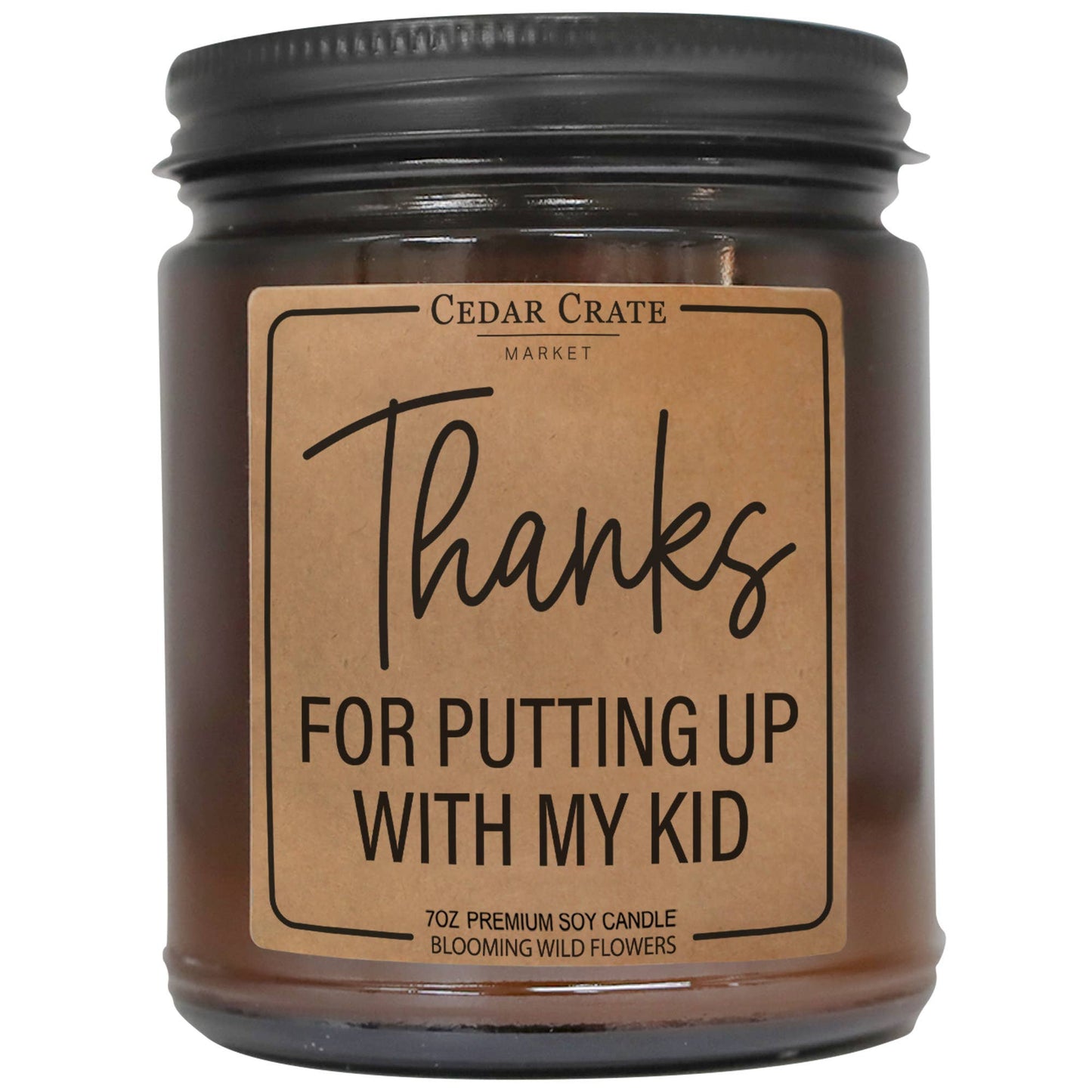 Thanks For Putting Up With My Kid Candle