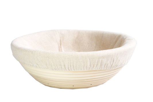 Round Bread Proofing Basket Rattan Bowl with Cloth Liner