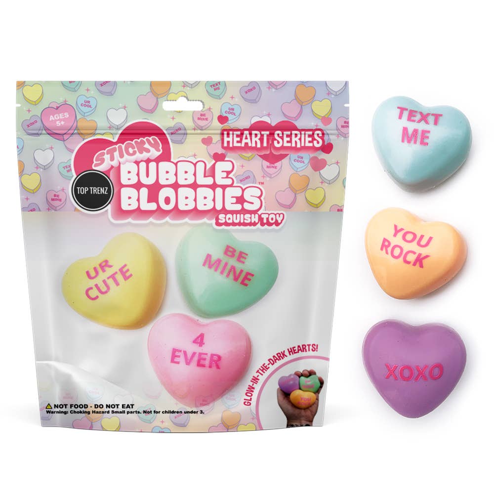 Valentine Hearts Sticky Bubble Blobbies