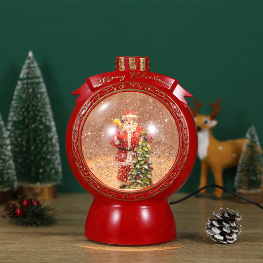 Musical Santa Snow Globe Lantern