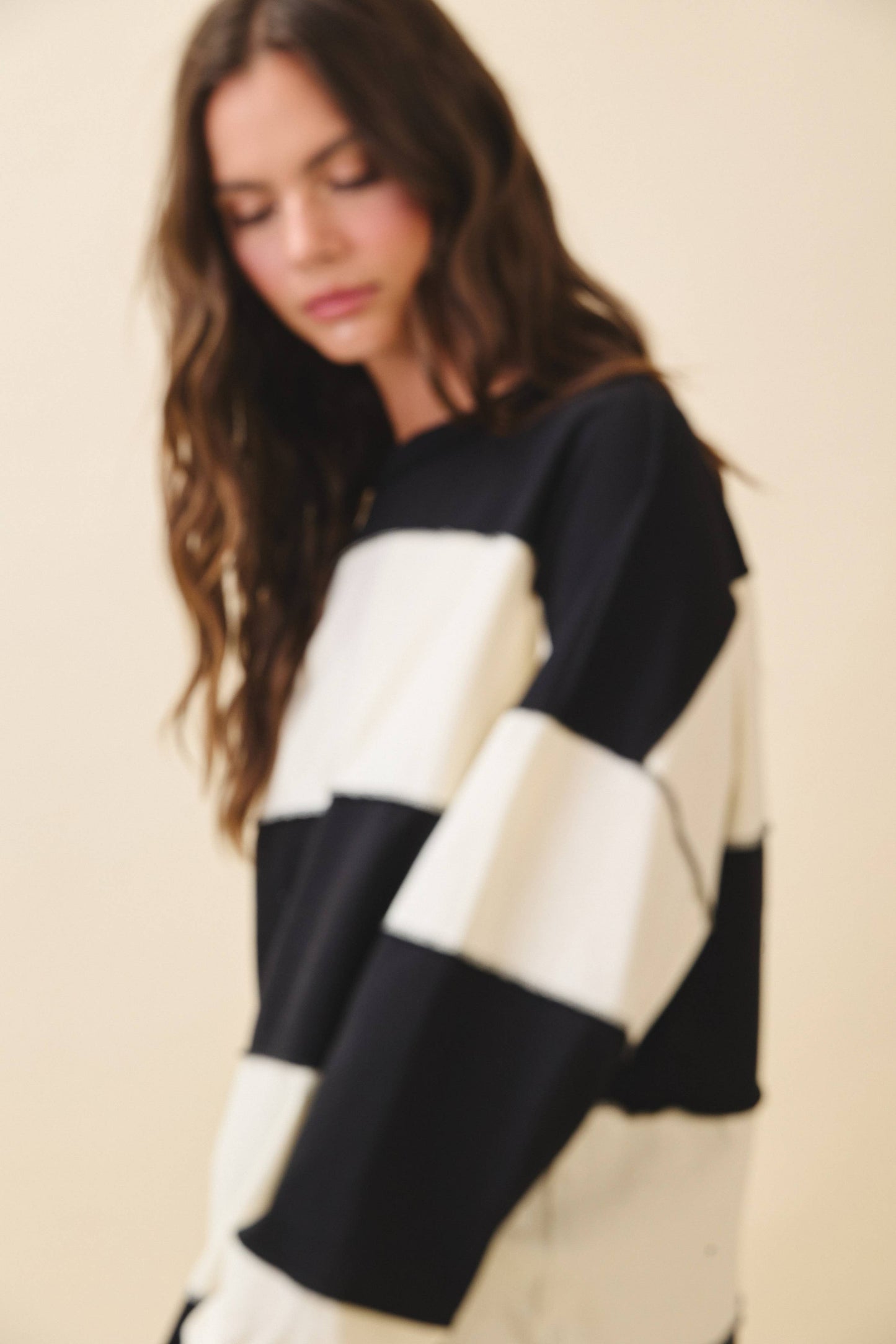 Black Stripped Top