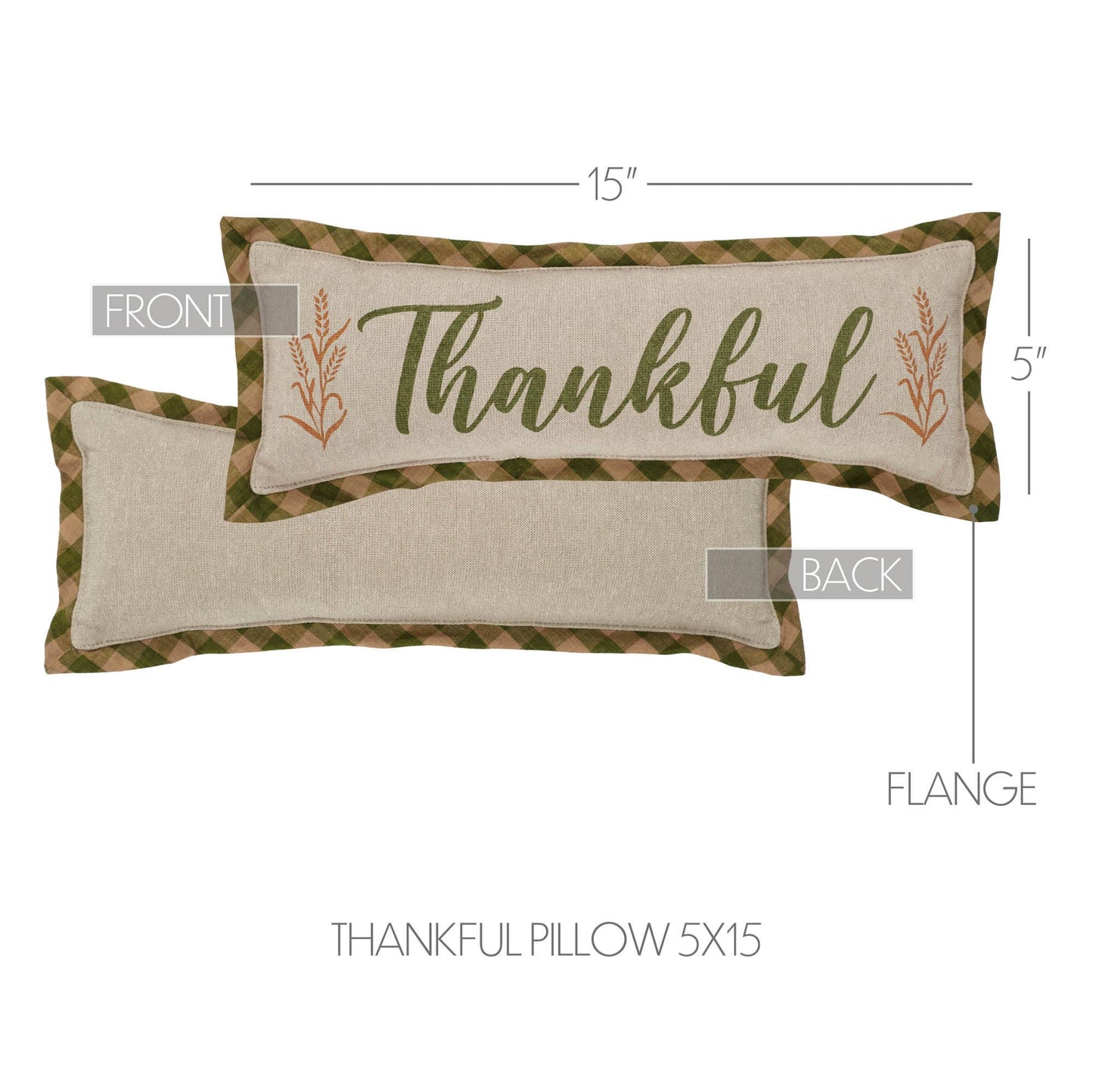 Harvest Blessings Thankful Decorative Fall Throw Pillow