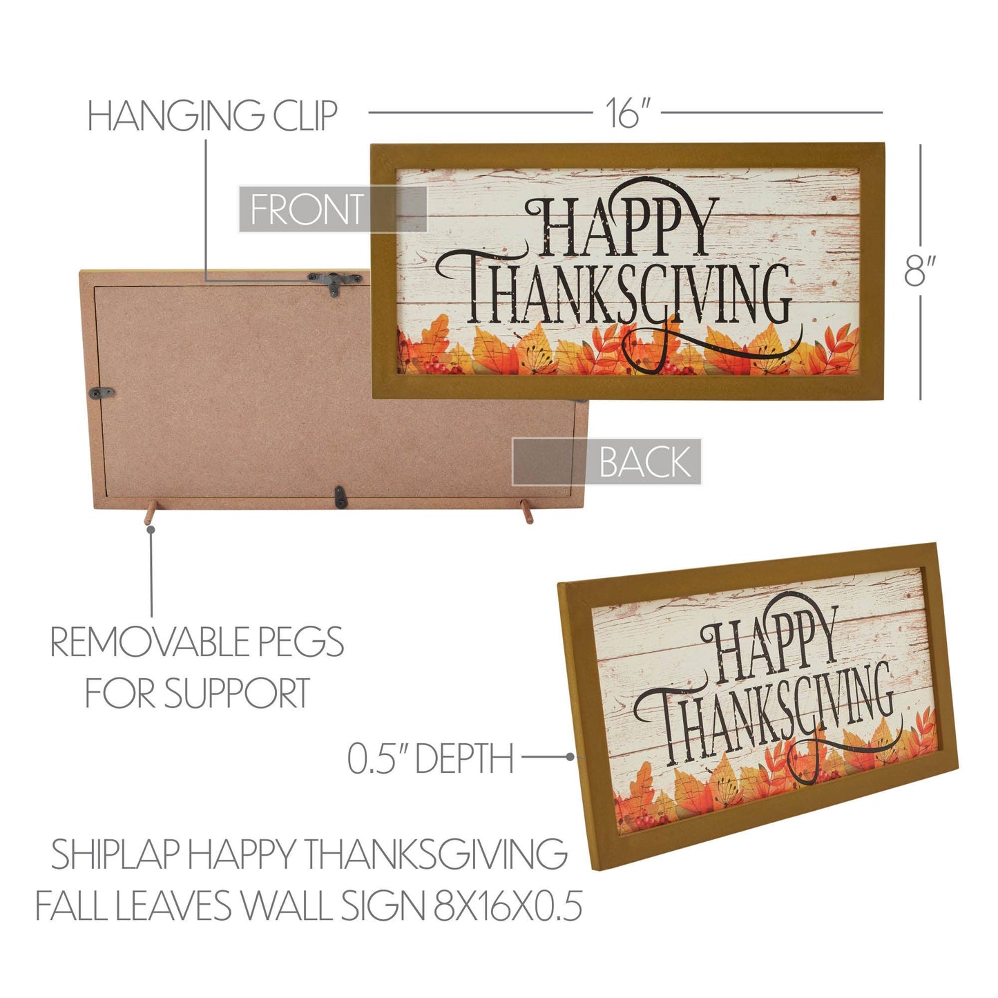Shiplap Rustic Thanksgiving Wall Sign