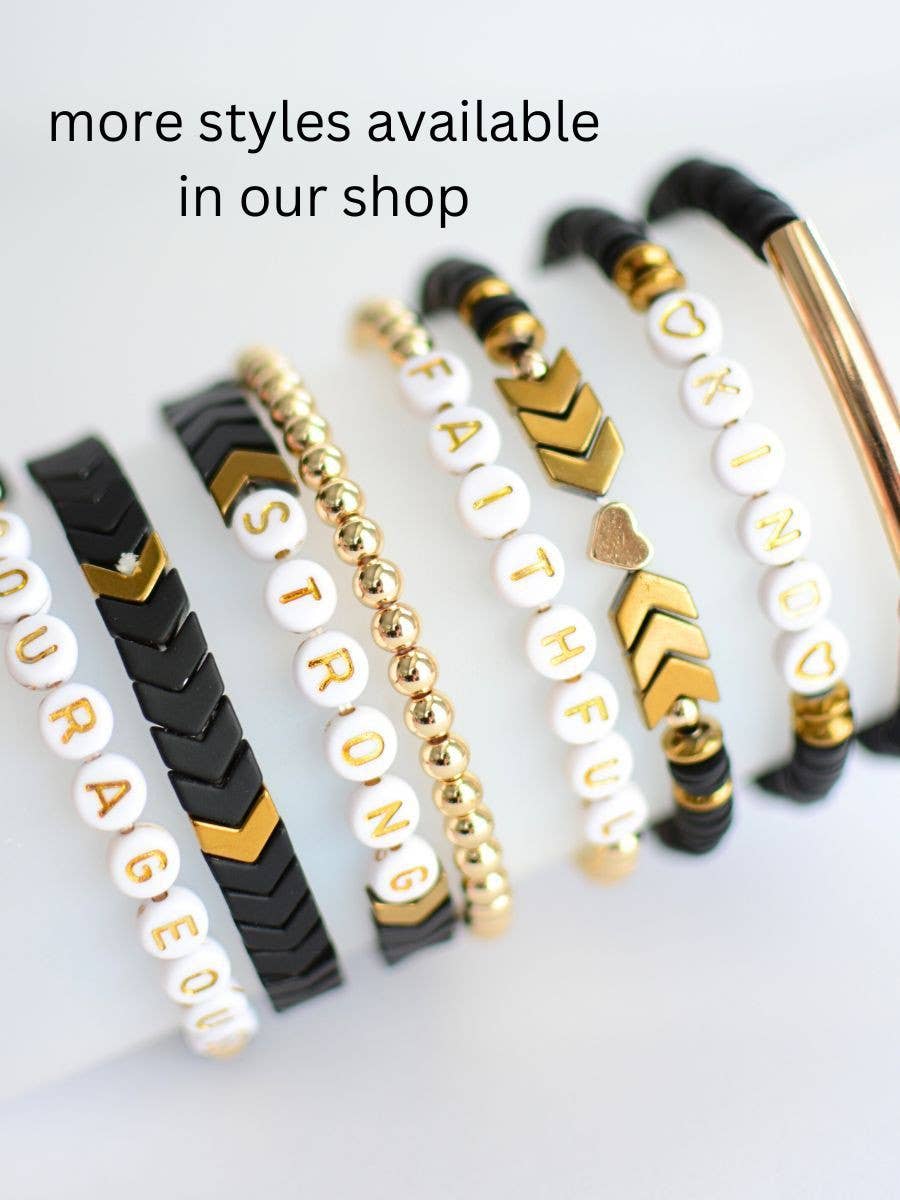 Courage Beaded Stretch Bracelet – Christian Inspirational