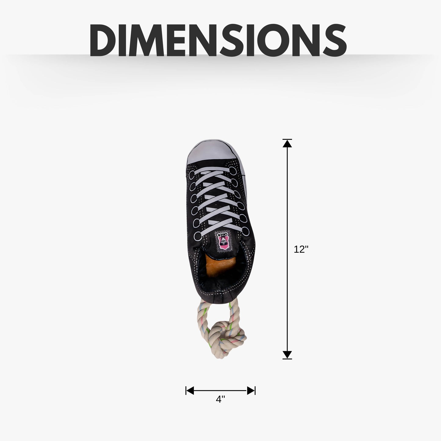 Furry Friend's Favorite: Comfort Plush Sneaker Toy - Black