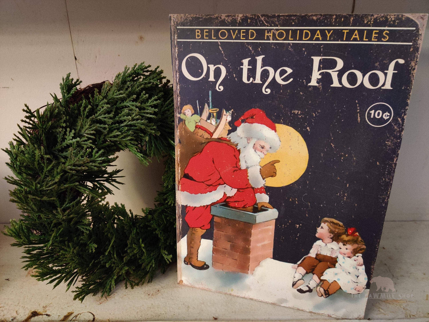 Christmas Book Cover 10x7 Wood Cutouts