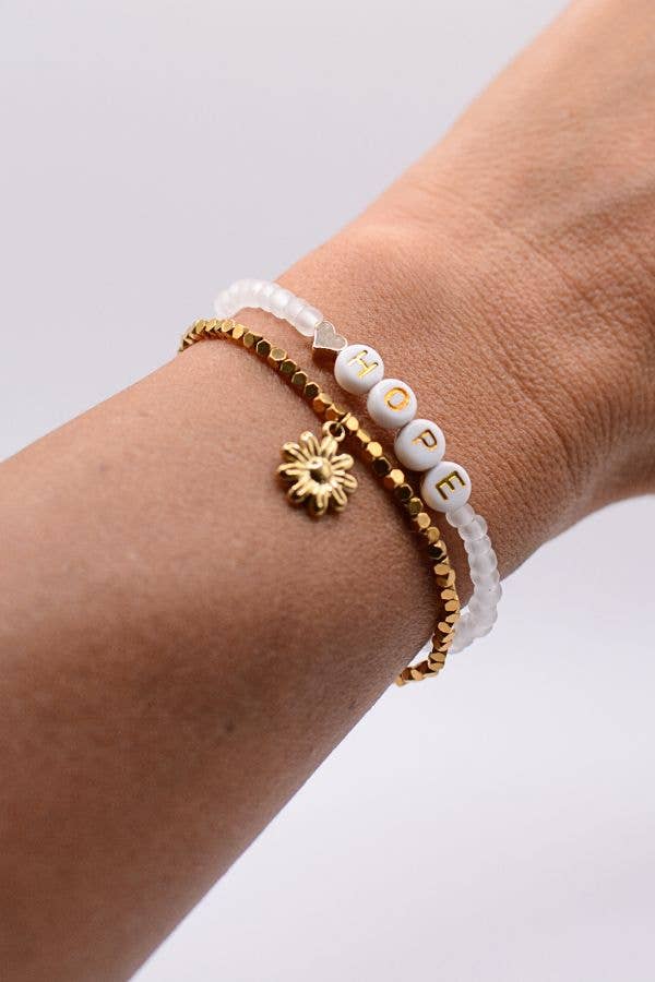 Hope Bracelet Christian Faith Jewelry with Floral Hope Card