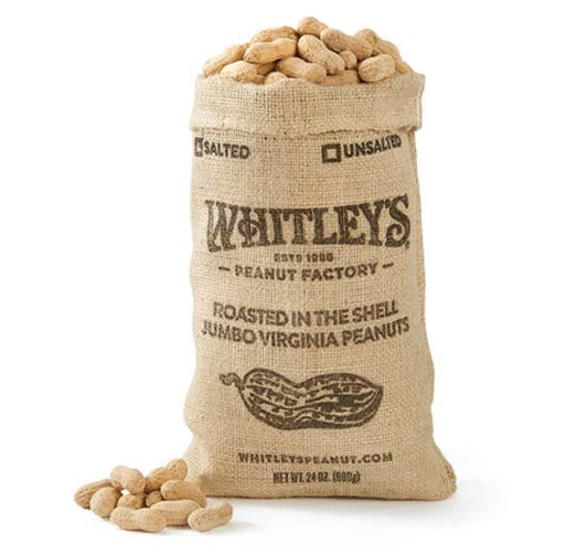 24oz Burlap Bag Salted Roasted-n-Shell Peanuts