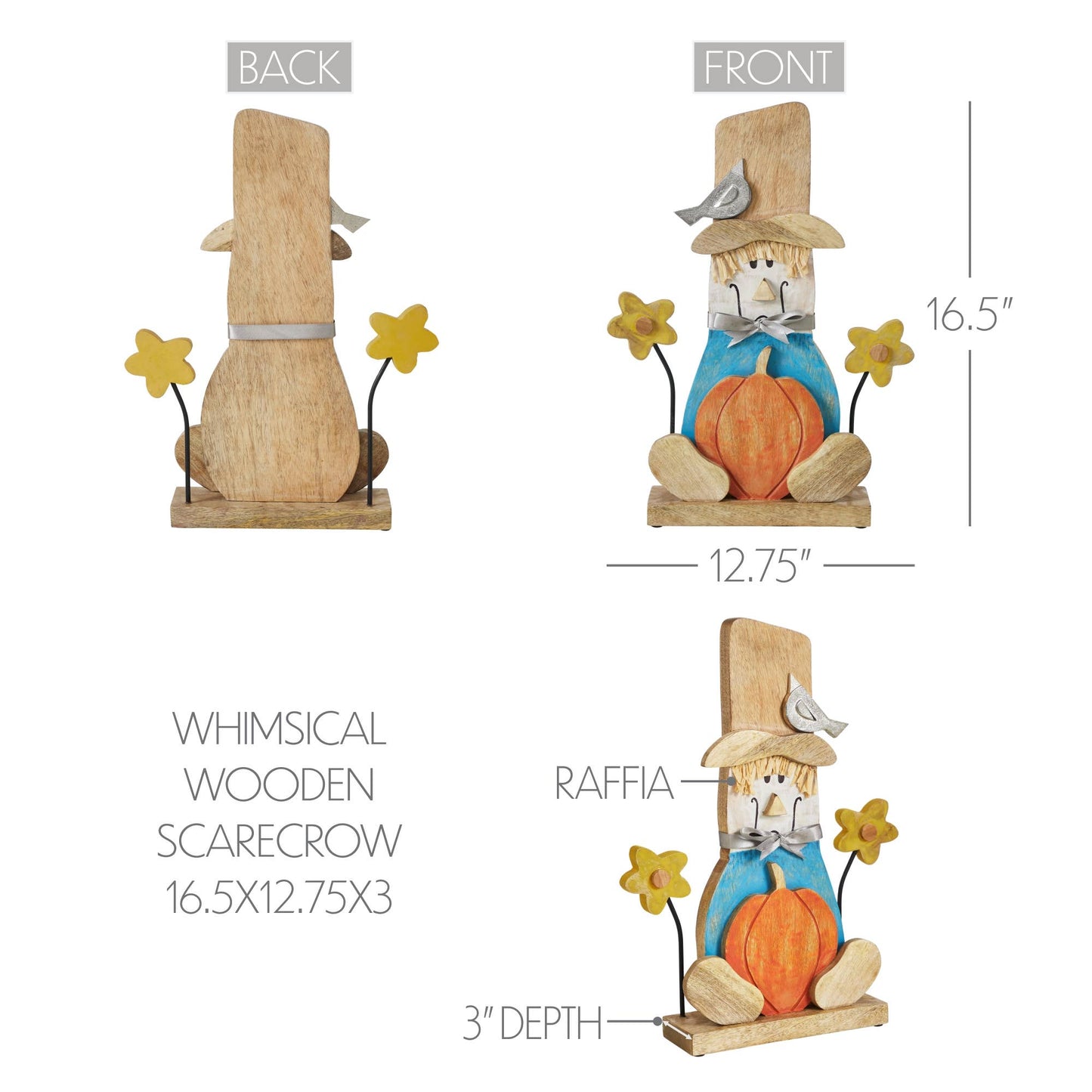 Wooden Scarecrow Fall Decor