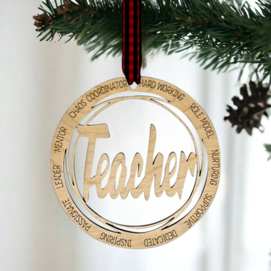 Teacher Christmas Holiday Ornament