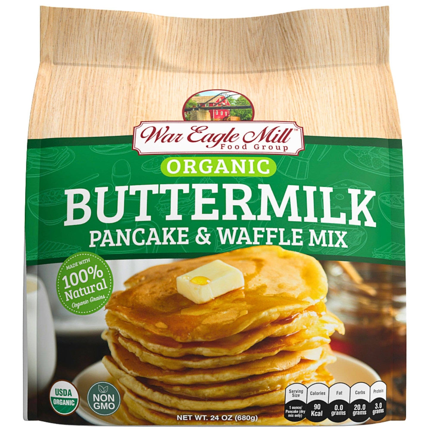 Organic Buttermilk Pancake & Waffle 24oz Mix