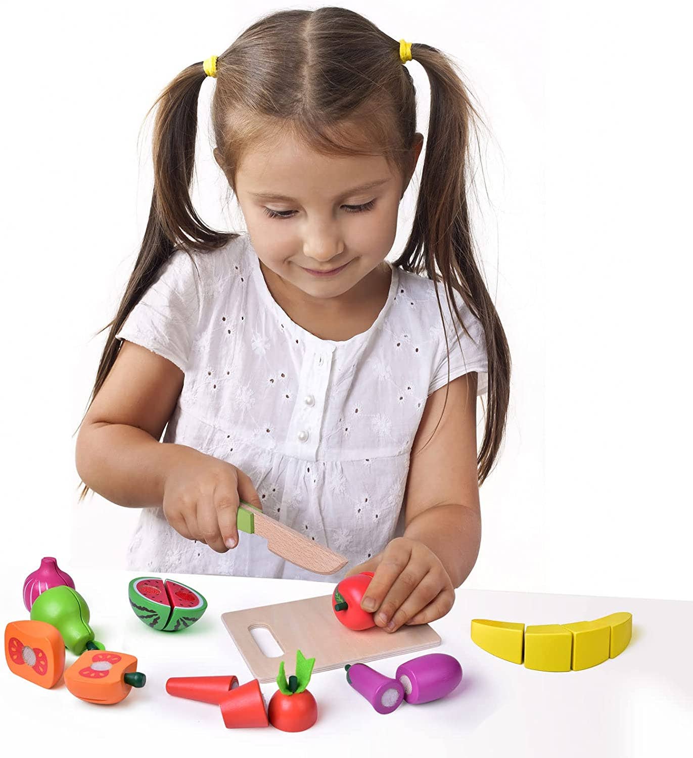 35 pcs Wooden Pretend Play Food
