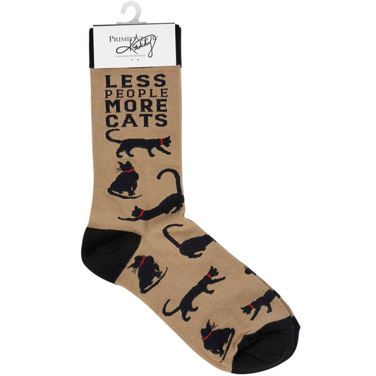 Less People More Cats Socks