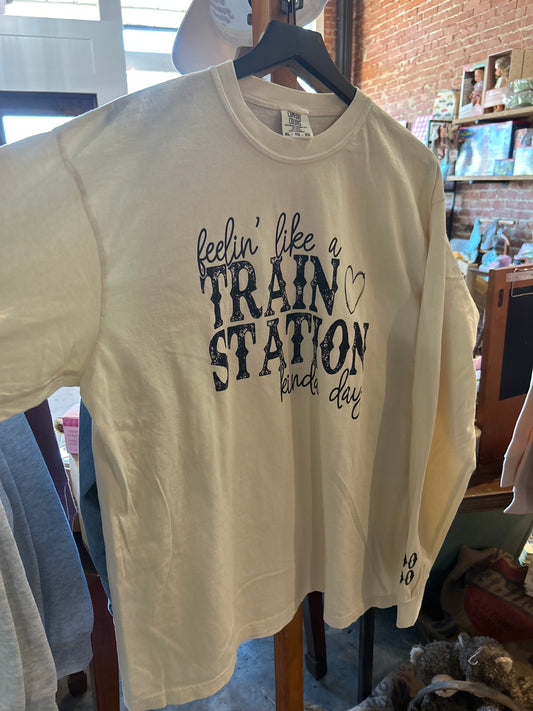 “Train Station Day” Long Sleeve T-shirt