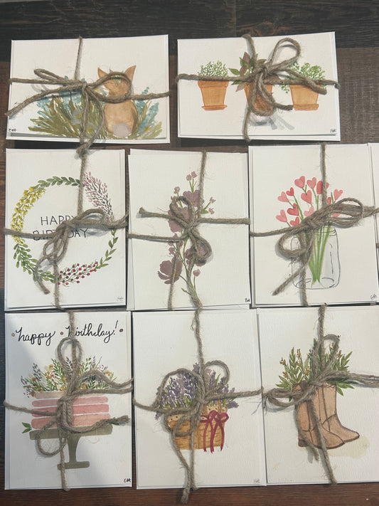 Hand Painted Cards