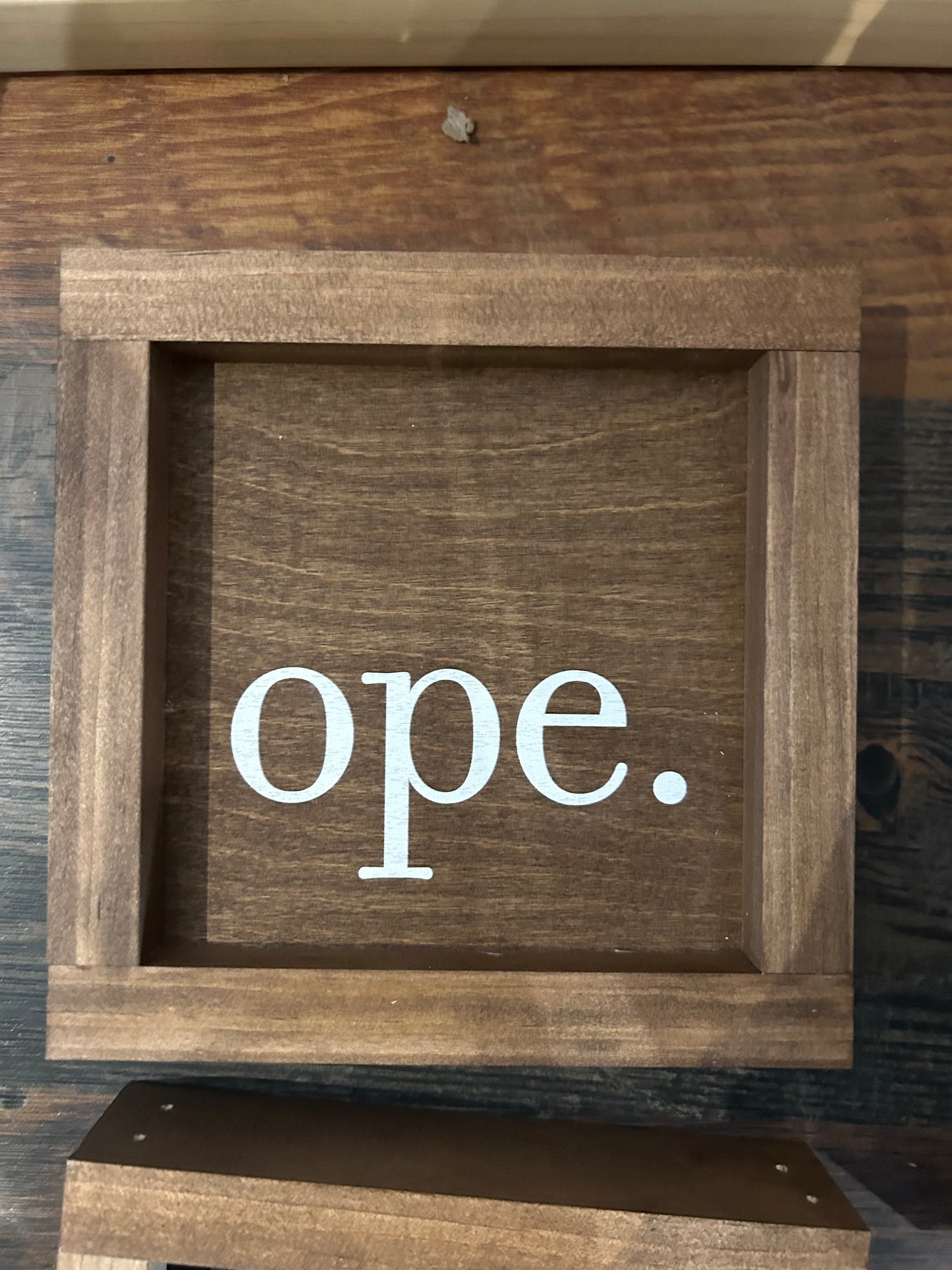 Ope 7x7 Midwest Wood Sign