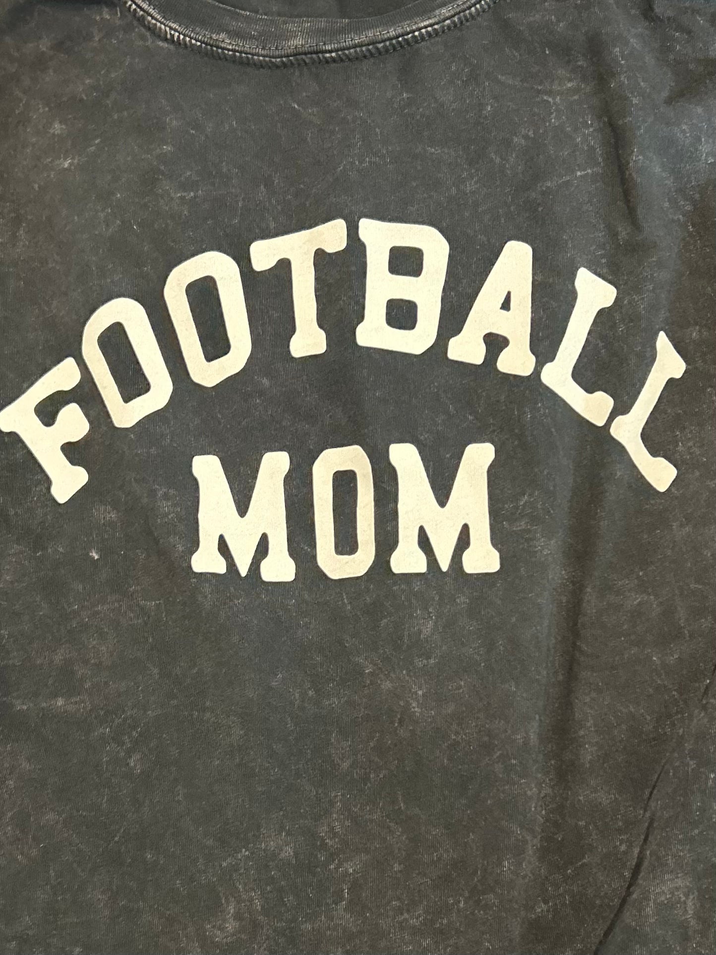 Football Mom Oversized Mineral Graphic Top