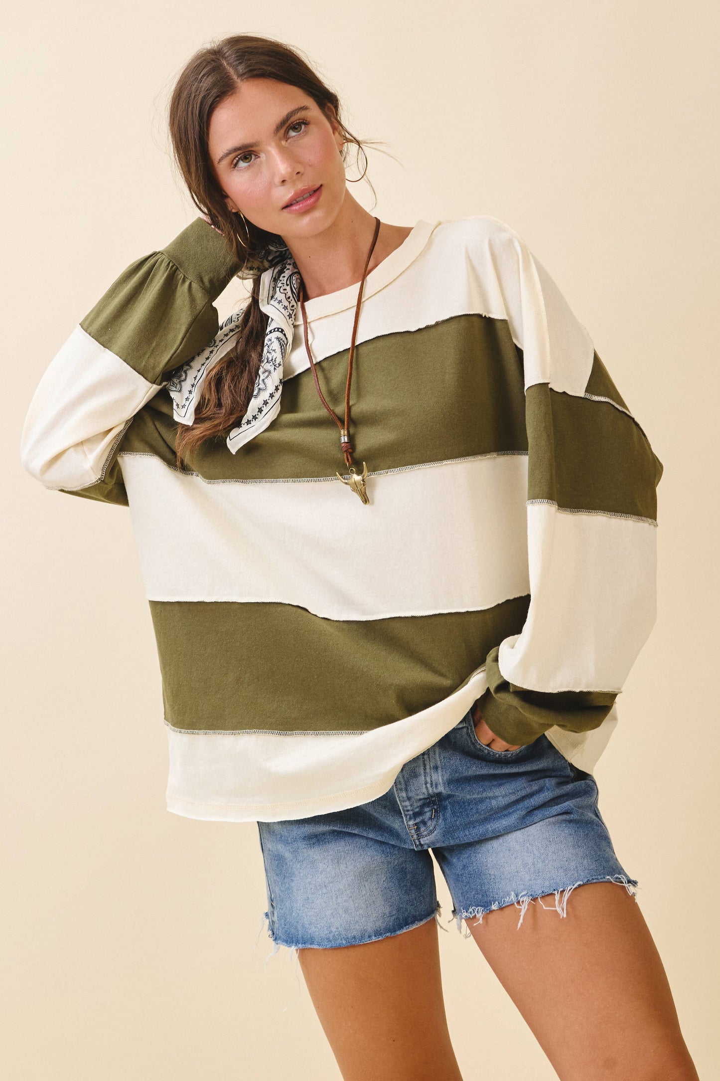 Black Stripped Top