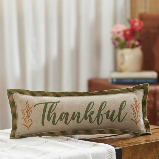 Harvest Blessings Thankful Decorative Fall Throw Pillow