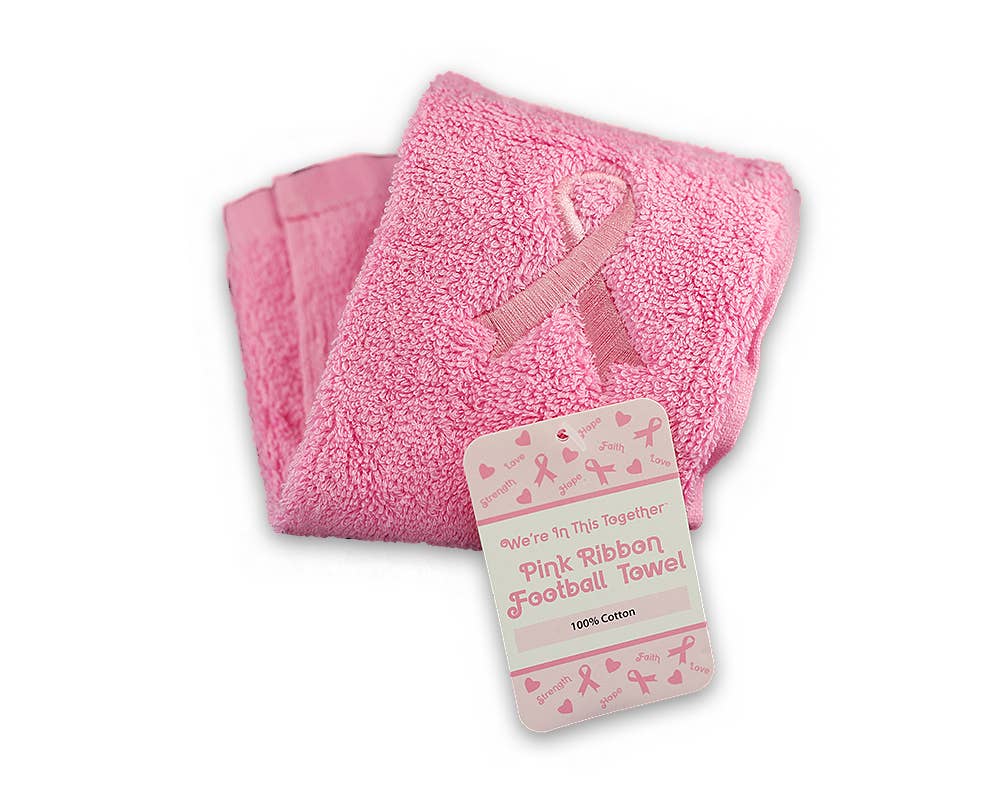 Pink Ribbon Football Towels
