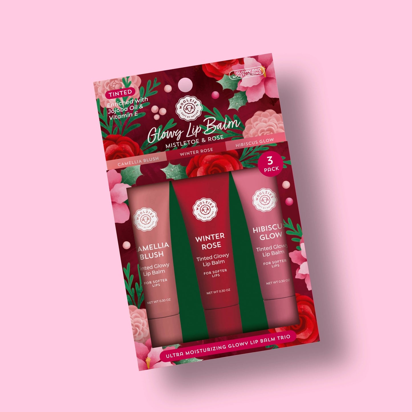 Mistletoe & Rose Trio