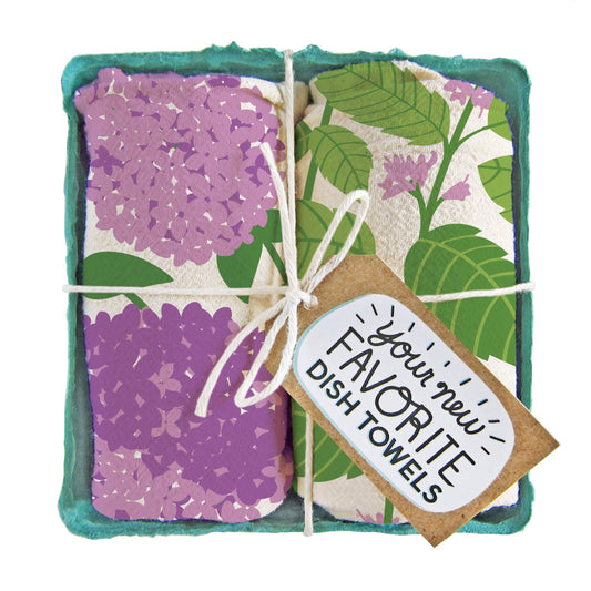 Mint & Lilac Tea Towel Set of 2