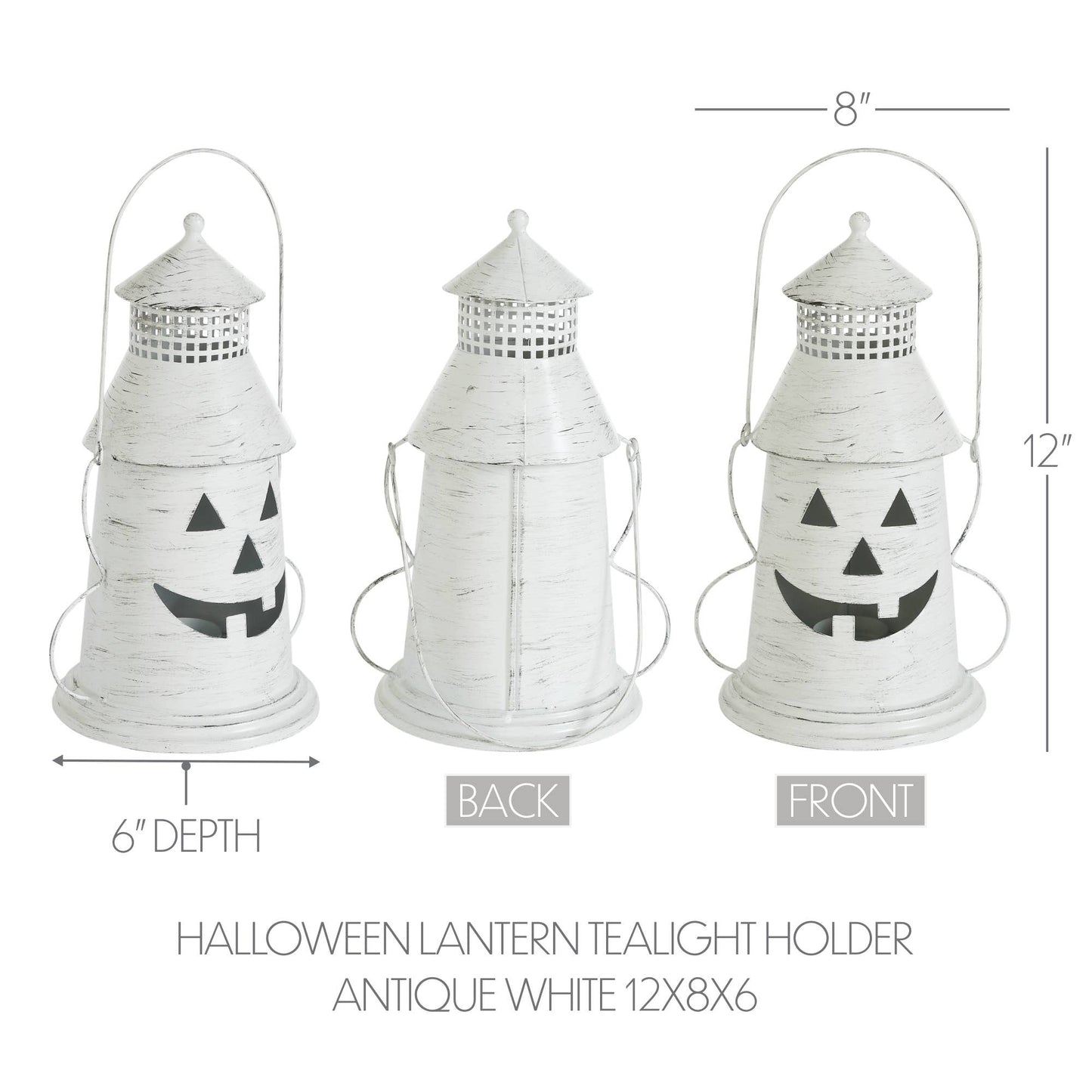 Halloween Metal Lantern Candle Holder Accent
