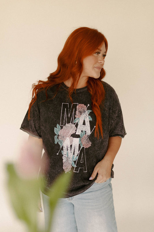 Mama Roses Acid Wash Tee