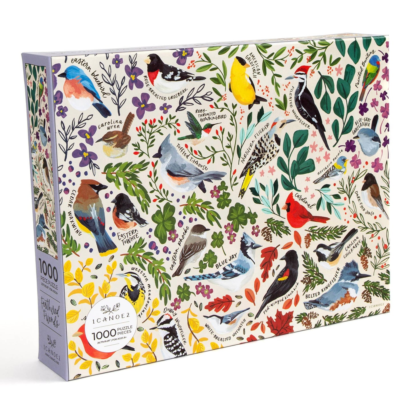 Feathered Friends: 1,000 Piece Bird Jigsaw Puzzle