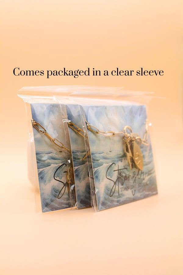 Stronger than the storm charm necklace