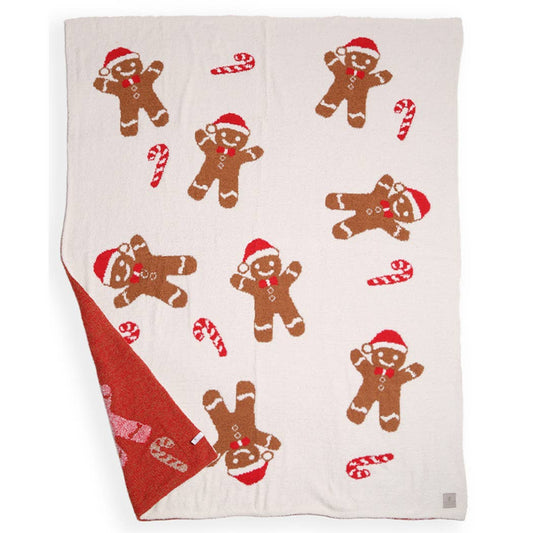 Christmas Gingerbread Cozy Soft Throw Blanket : GINGERBREAD / ONE SIZE