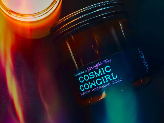 Cosmic Cowgirl: Saffron, Cedar & Amberwood Candle