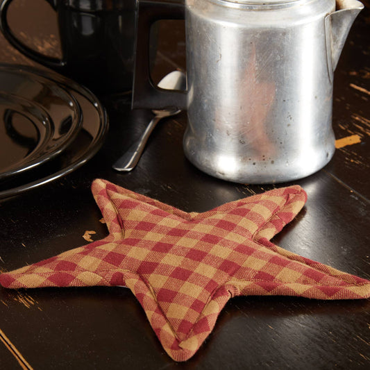Burgundy Star Trivet