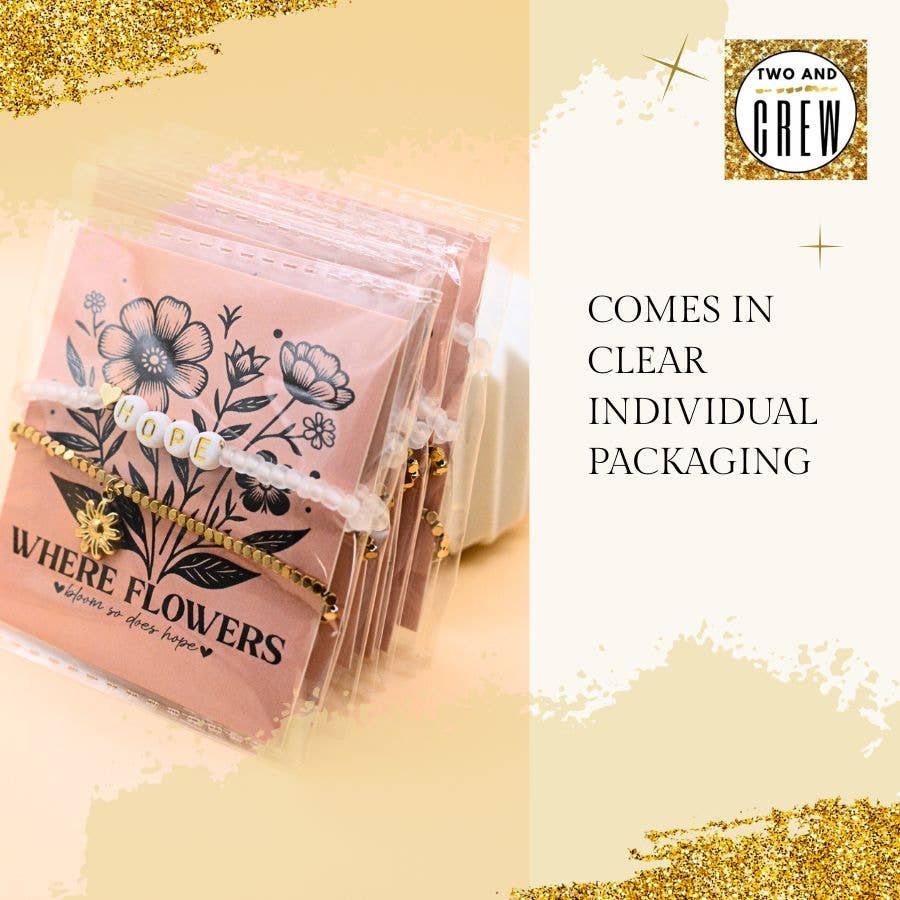 Hope Bracelet Christian Faith Jewelry with Floral Hope Card