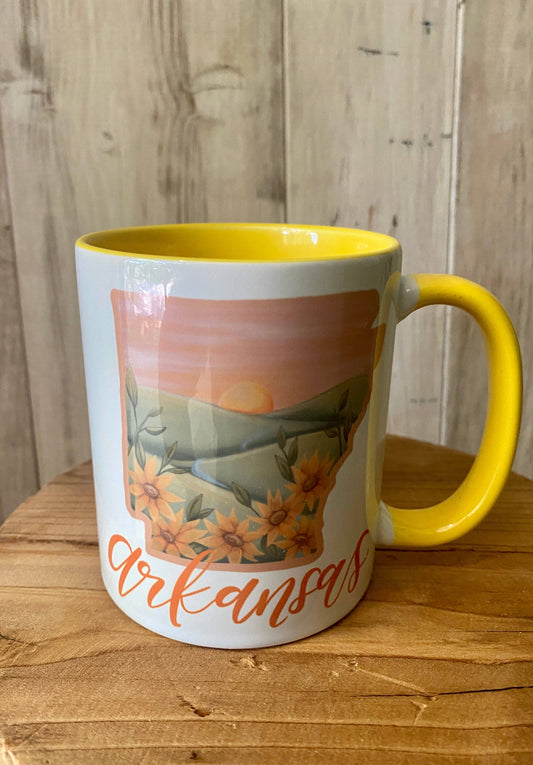 Arkansas Floral Coffee Mug