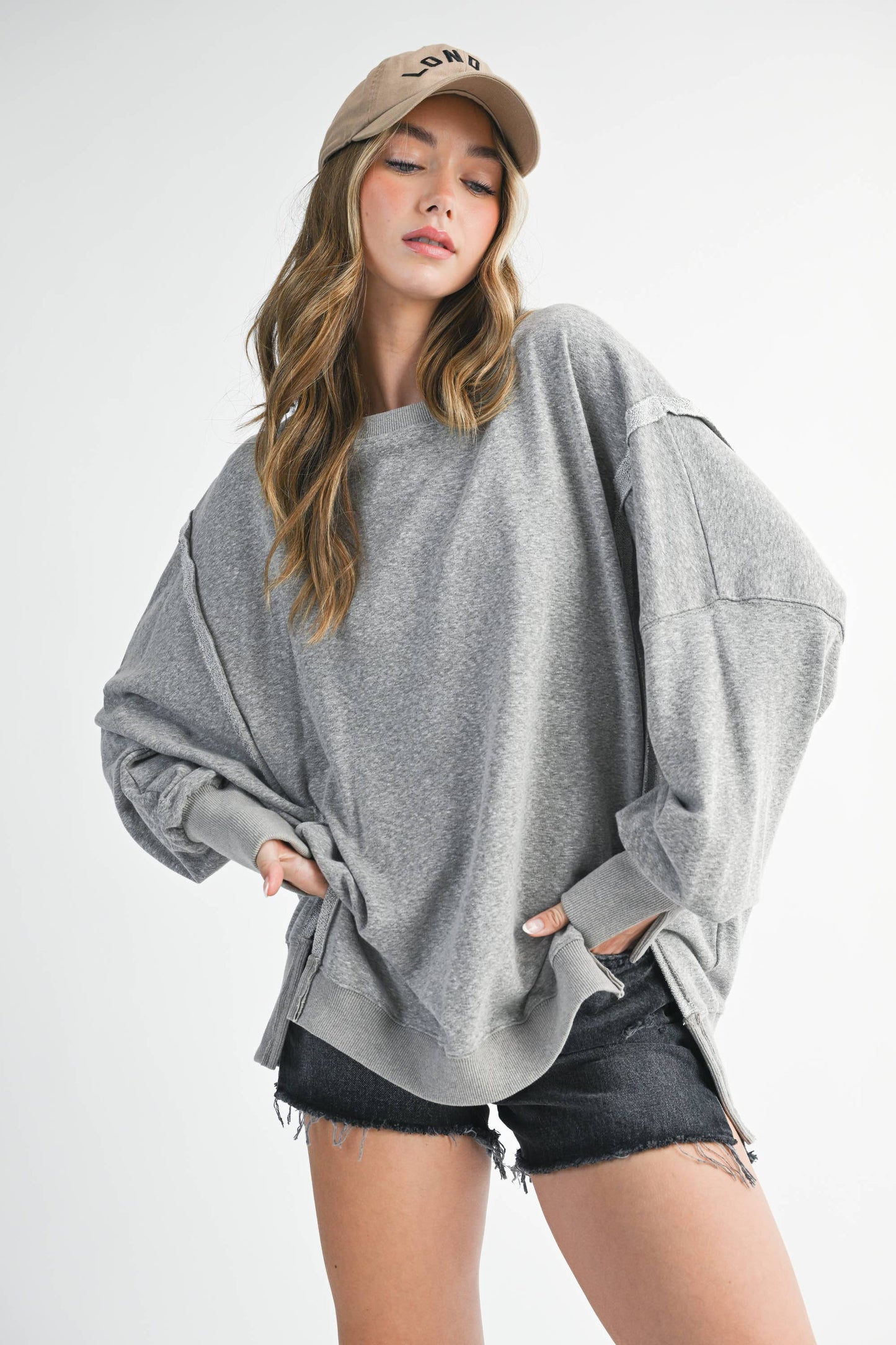 Oversized Gray Top
