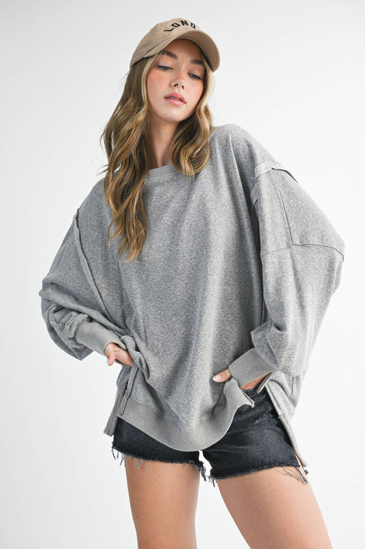 Oversized Gray Top