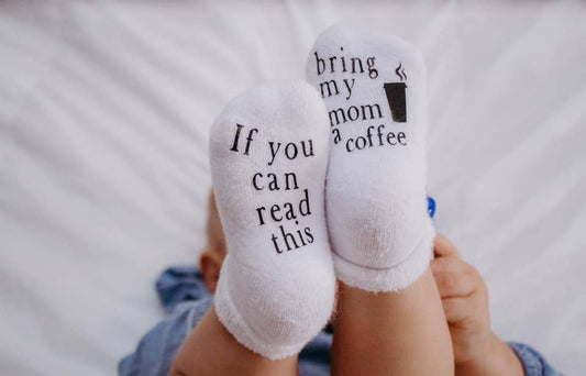 Bring My Mom Coffee Baby Socks