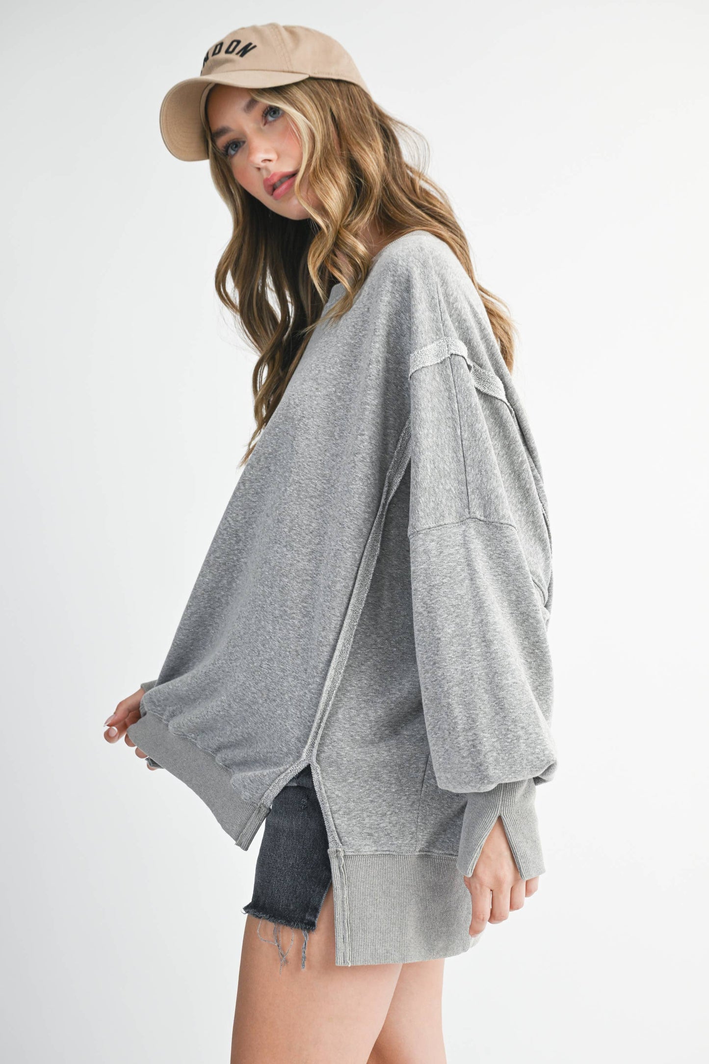 Oversized Gray Top