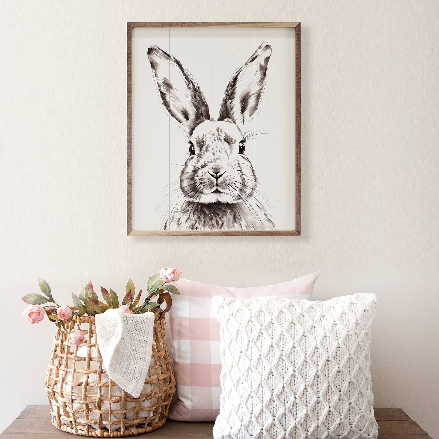 Simple Rabbit White: 8x10