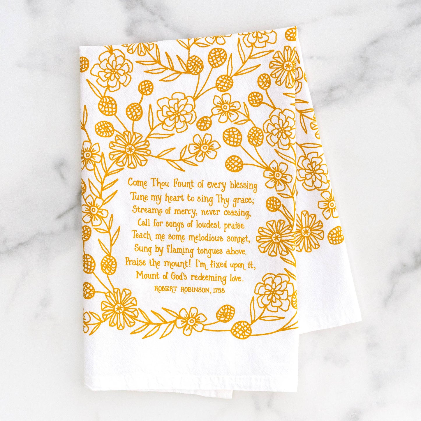 Come Thou Fount Hymn Tea Towel