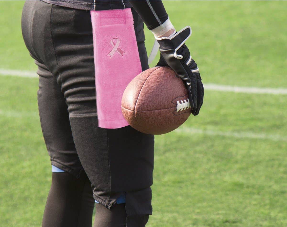Pink Ribbon Football Towels