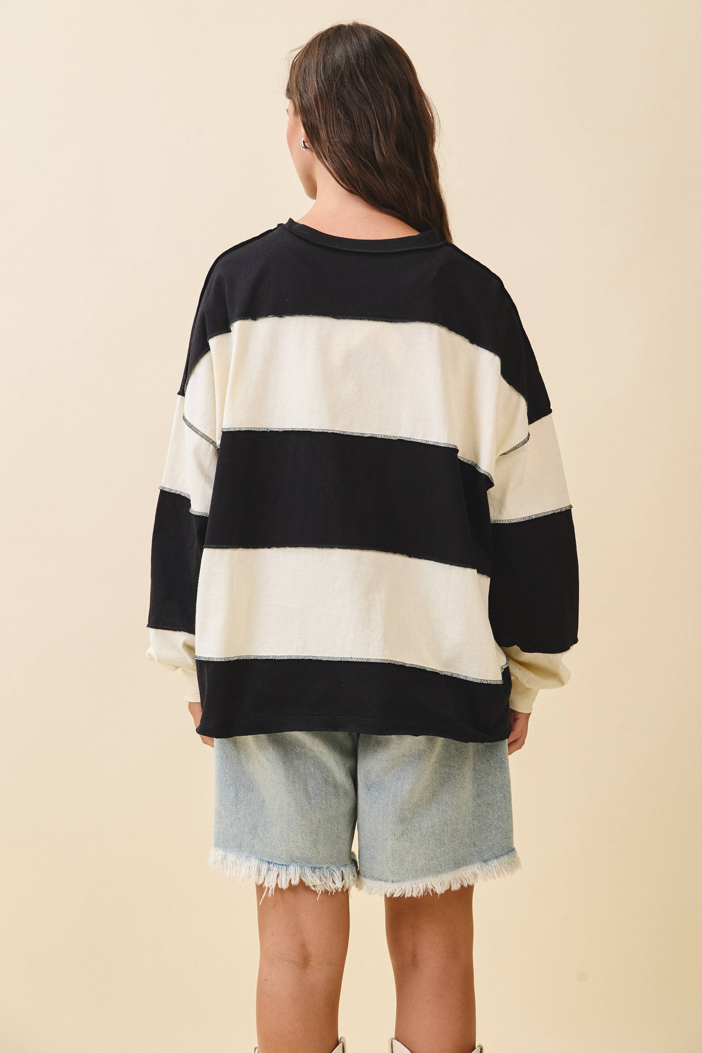 Black Stripped Top