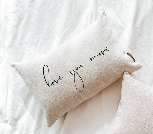 Love You More 12x18in Pillow