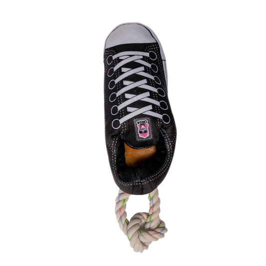 Furry Friend's Favorite: Comfort Plush Sneaker Toy - Black