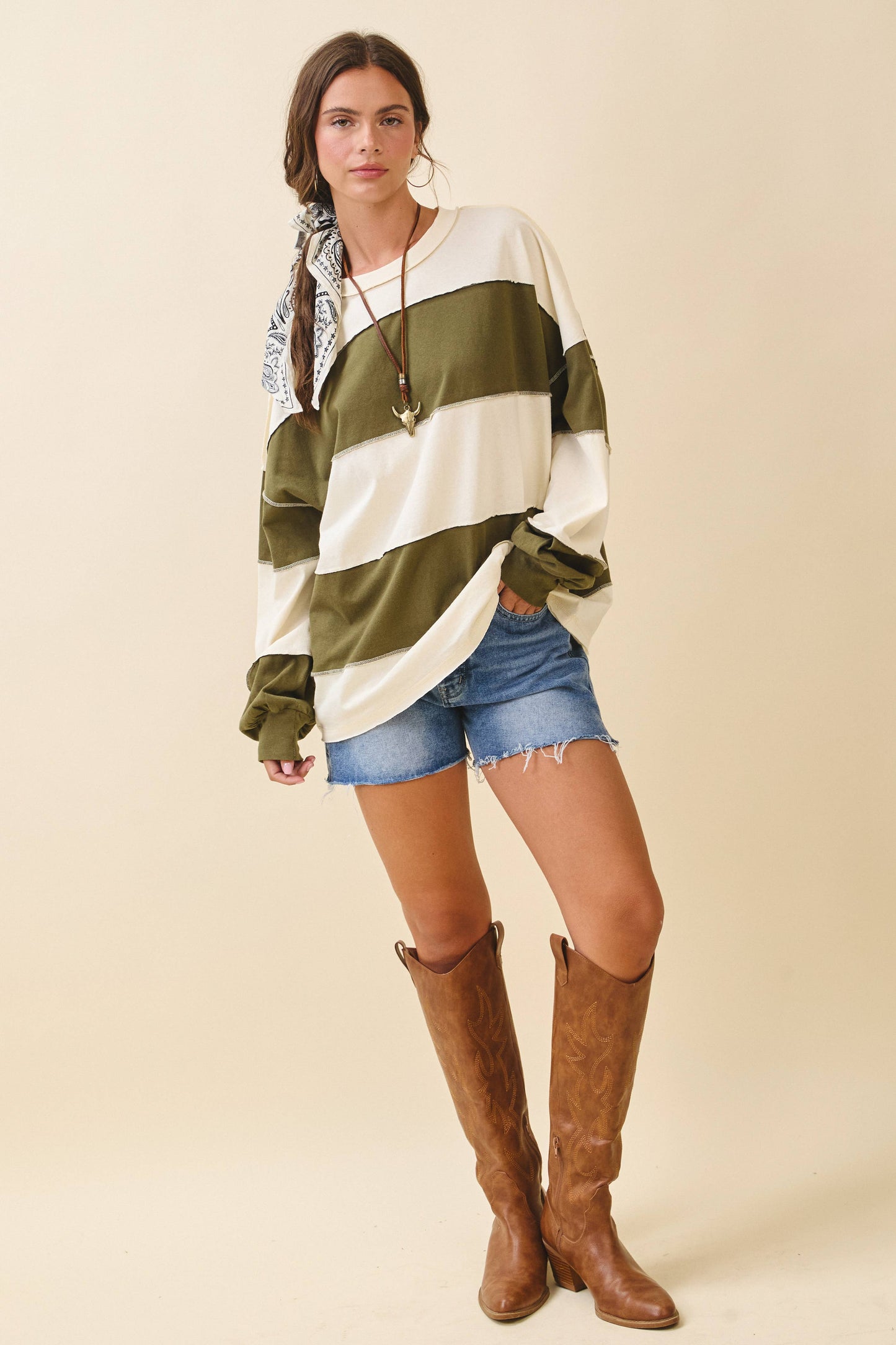 Black Stripped Top