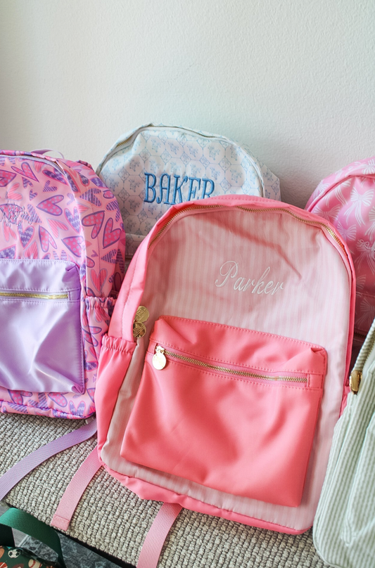 Pink Stripe Backpack