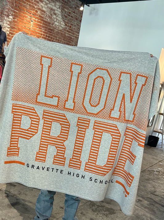 School Pride Custom Sweatshirt Blanket