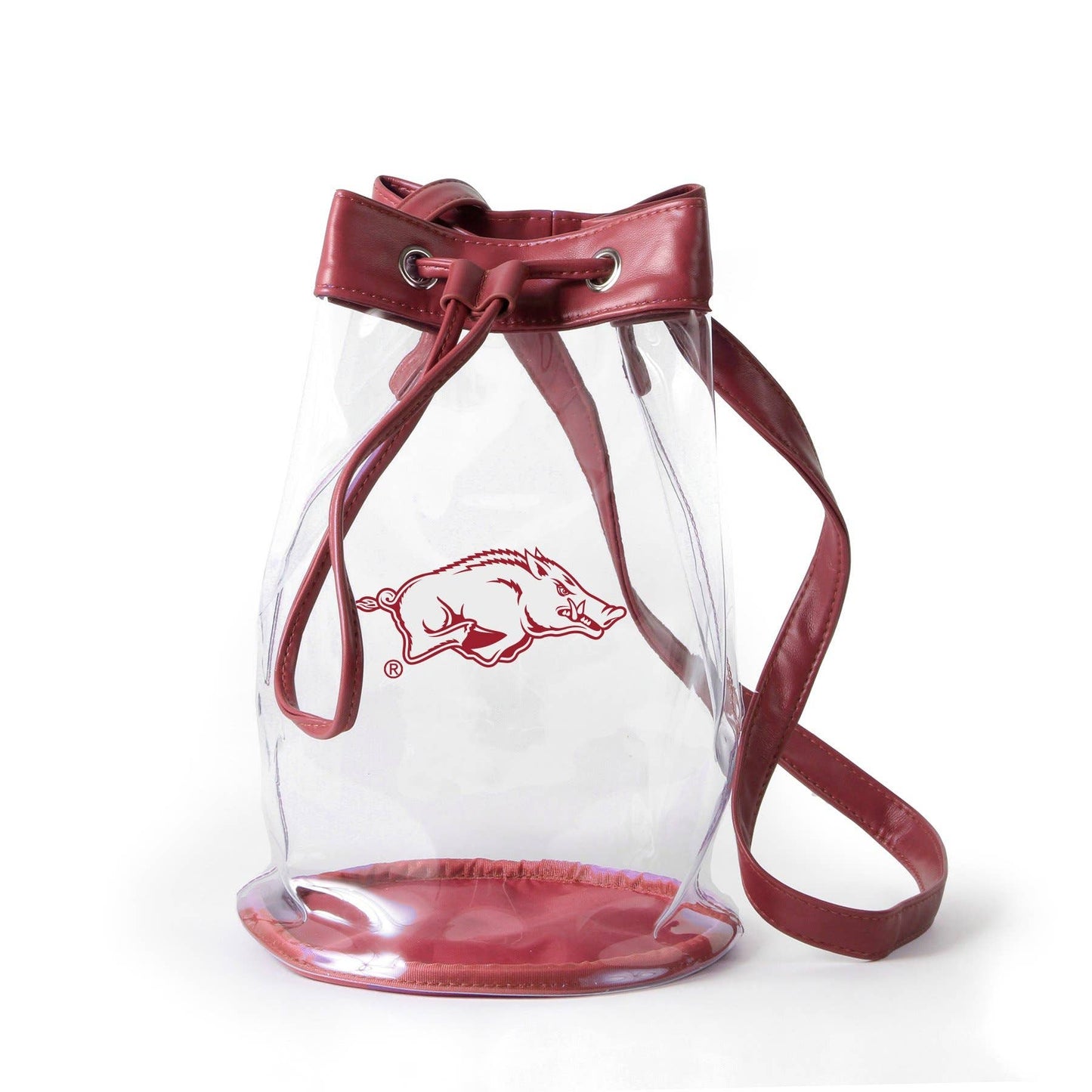 Madison Clear Bucket Bag: Arkansas