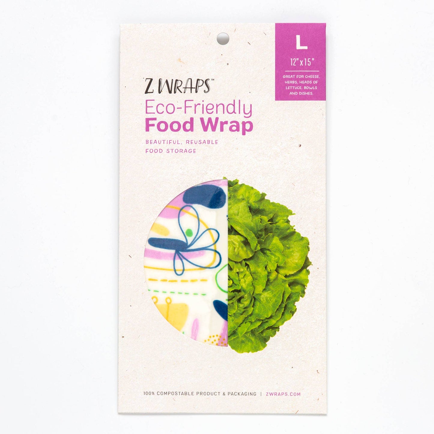 Z Wraps Large Reusable Beeswax Food Wrap